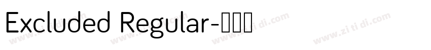 Excluded Regular字体转换